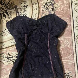 Candie's Dark Lace Camisole
